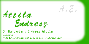 attila endresz business card